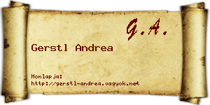 Gerstl Andrea névjegykártya